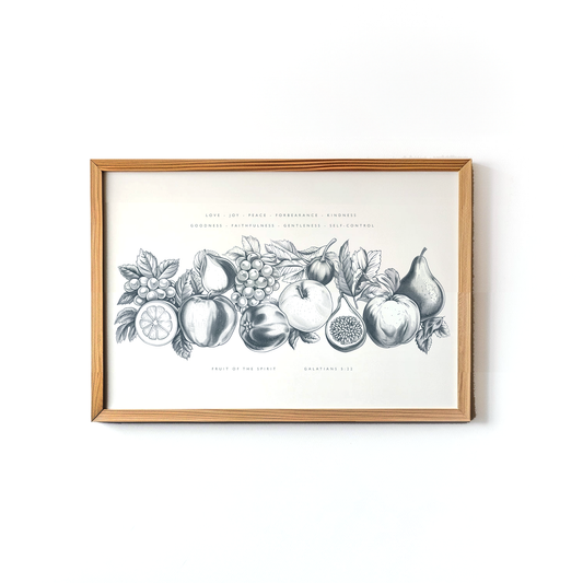 Fruit of the Spirit - Vintage Black | Galatians 5:22 - Print
