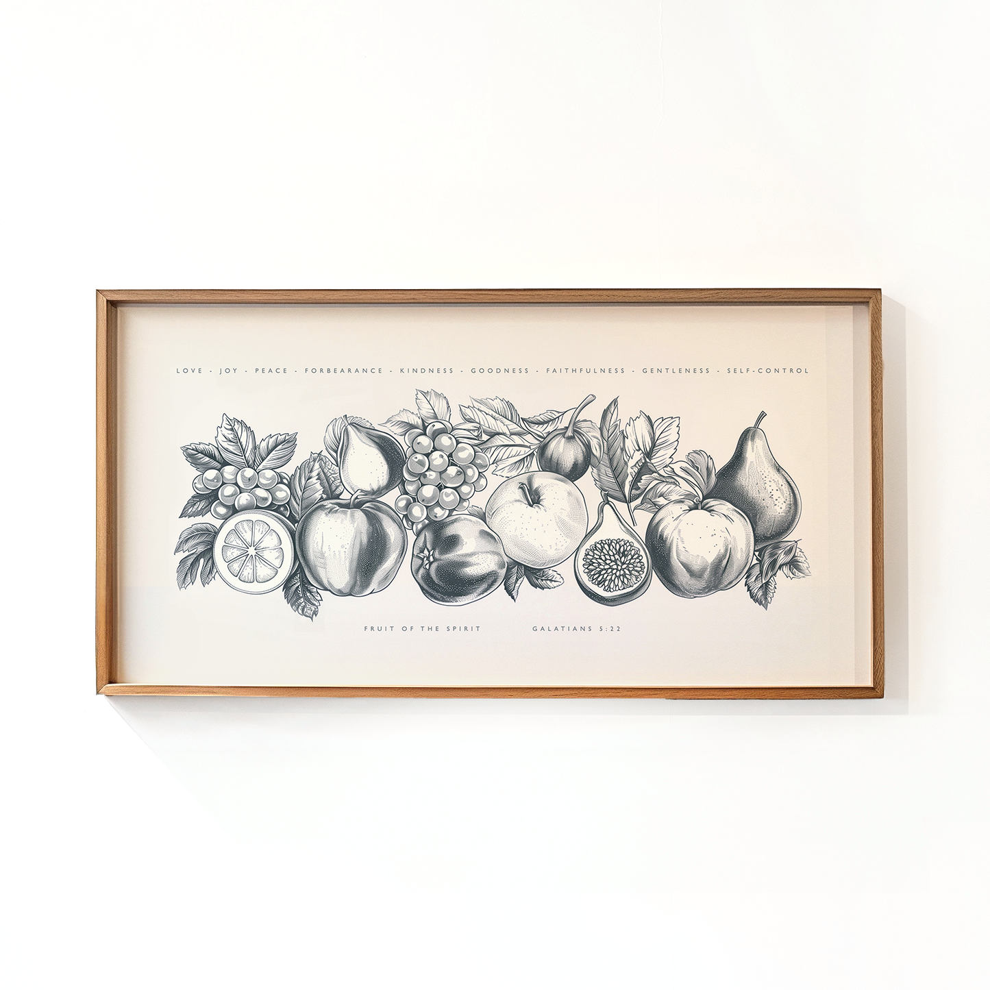 Fruit of the Spirit - Vintage Black | Galatians 5:22 - Print