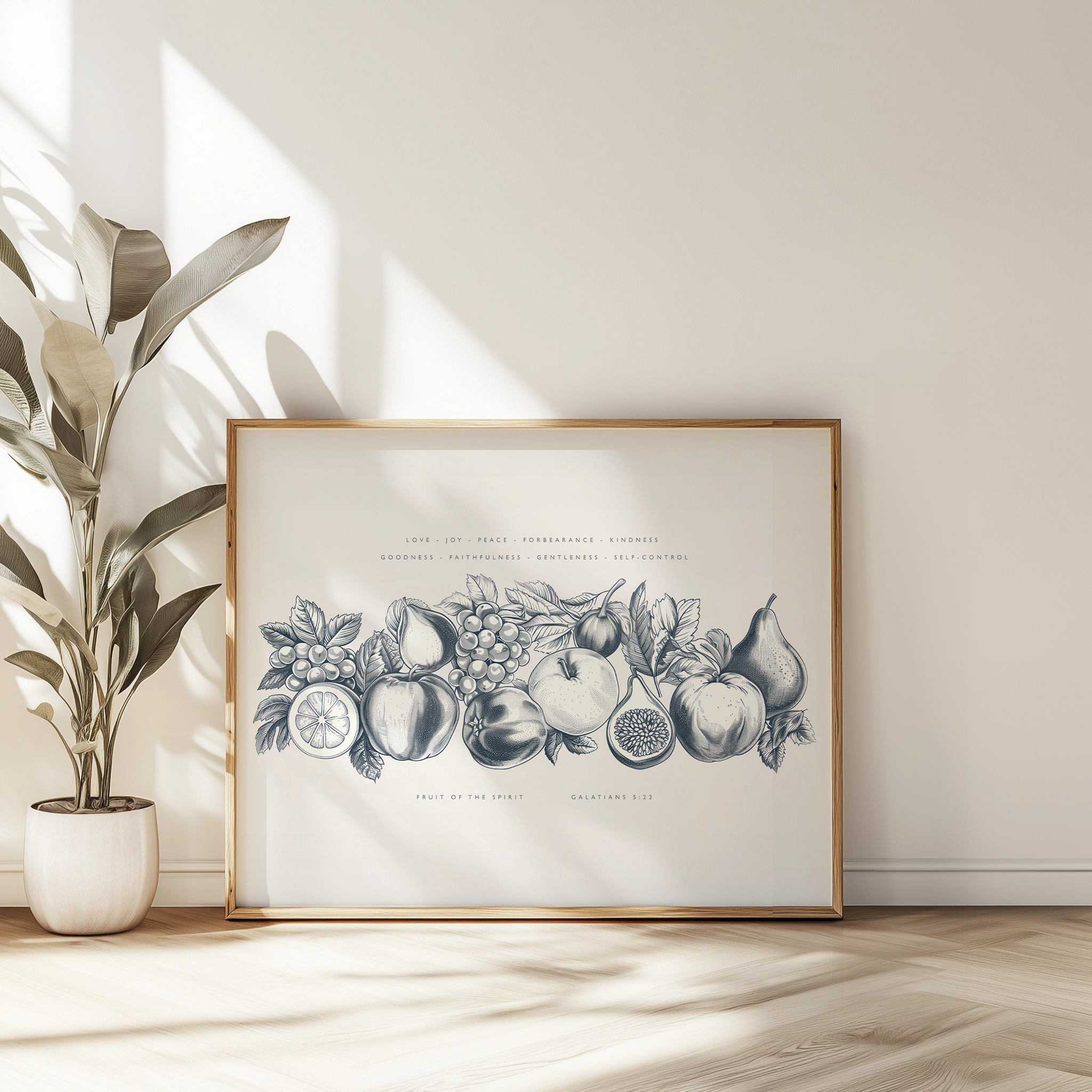 Fruit of the spirit bible verse art print