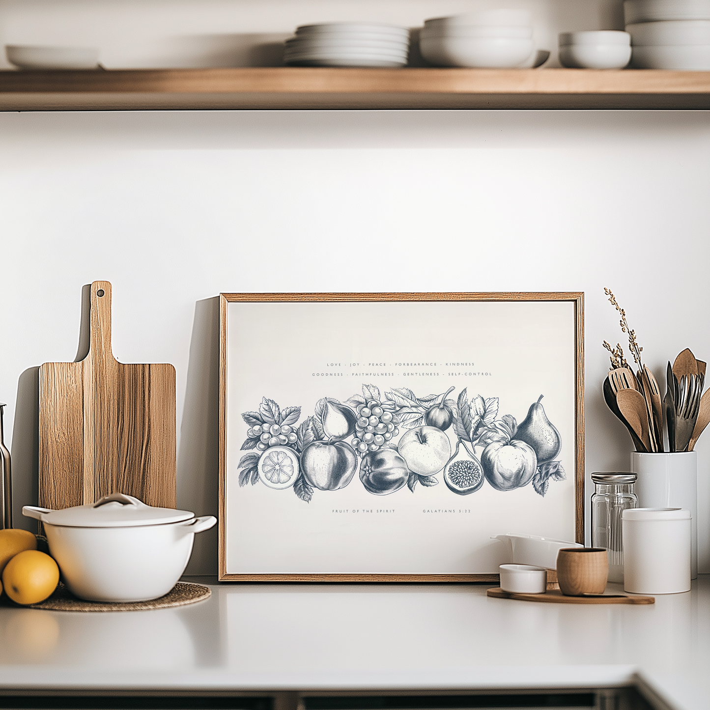 Fruit of the Spirit - Vintage Black | Galatians 5:22 - Print