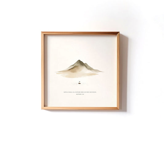 Faith of a Mustard Seed (Full Verse) | Matthew 17:20 – Print